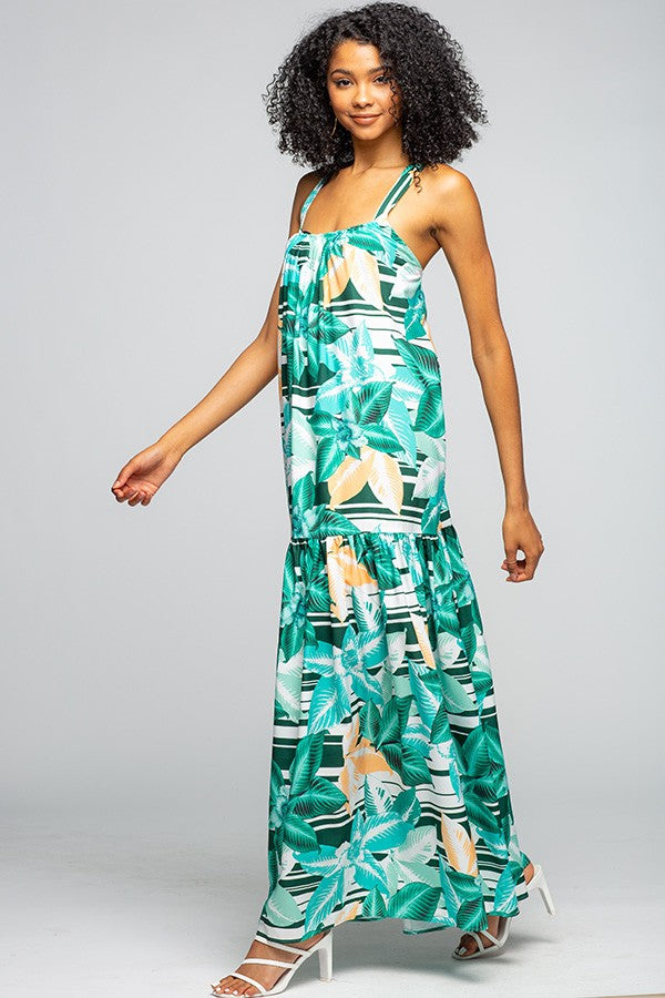 Women's Bottom Floral Maxi Dress