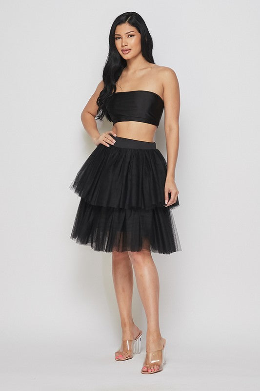 Women's Tiered Tutu Skirts with Lining