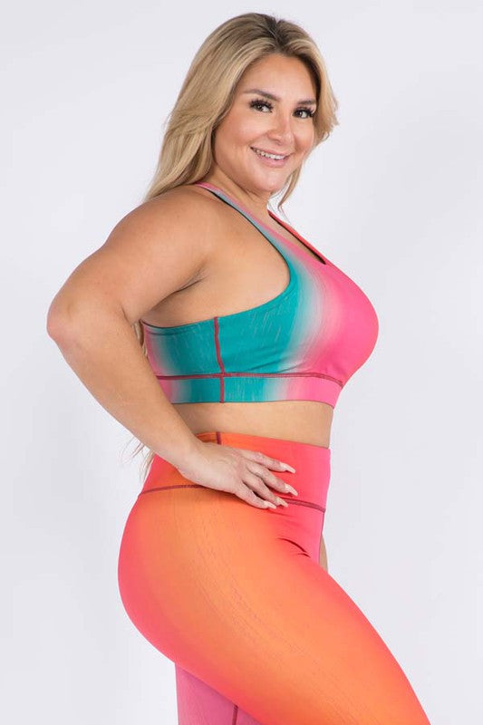 Sunny Haze Tie-Dye Activewear Sports Bra