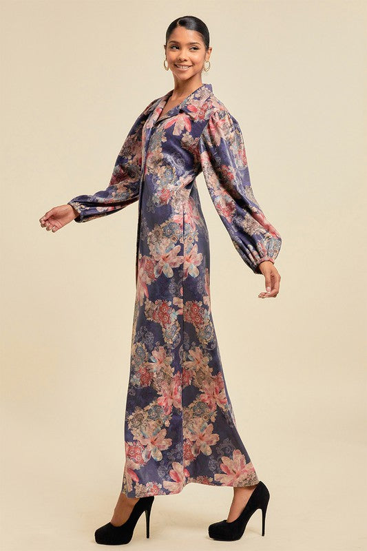 Women's Fall Faux Suede Maxi Jacket with Pockets