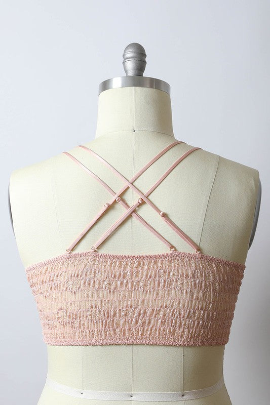 Plus Size Crochet Daisy Longline Bralette