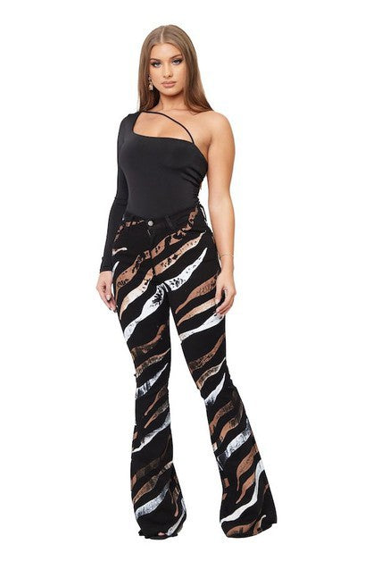 Tiger Bell Bottom Jean