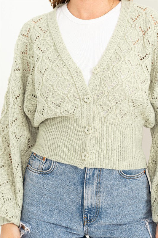 Women's Days Together Pointelle Sweater Cardigan