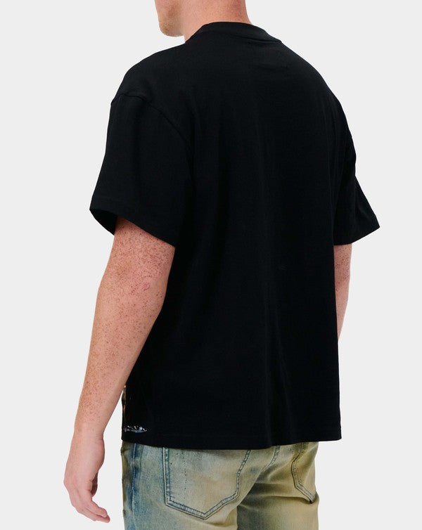Men's Causal Chenille Patch Shirt
