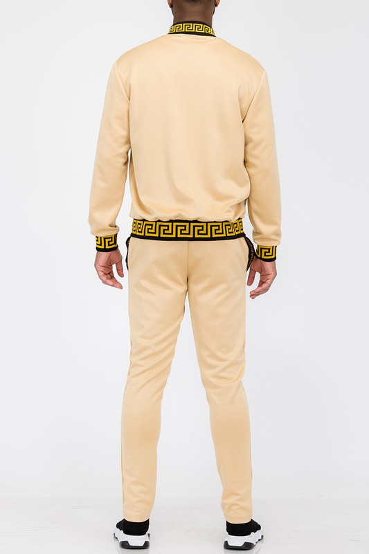 Men's Black and Gold Detail Track Suit