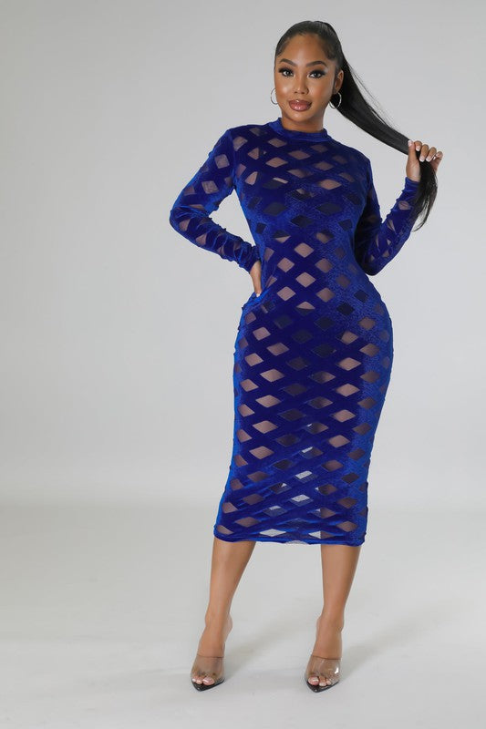 Women's Sexy Solid Mock Neck Stretch Sheer Dress