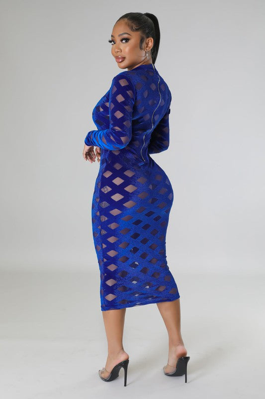 Women's Sexy Solid Mock Neck Stretch Sheer Dress