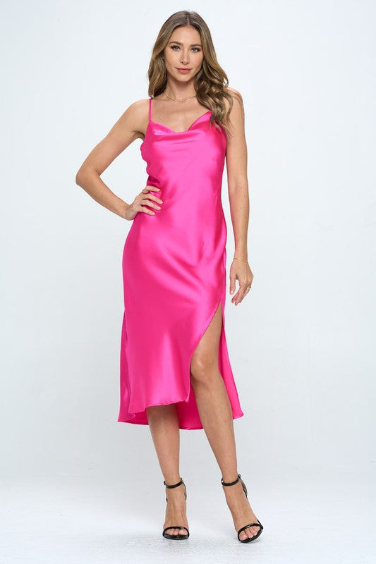 Women's Satin Bias Slip Dress