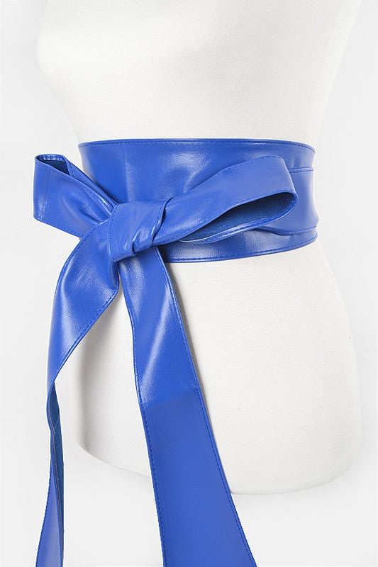 Faux Leather Kimono Belt