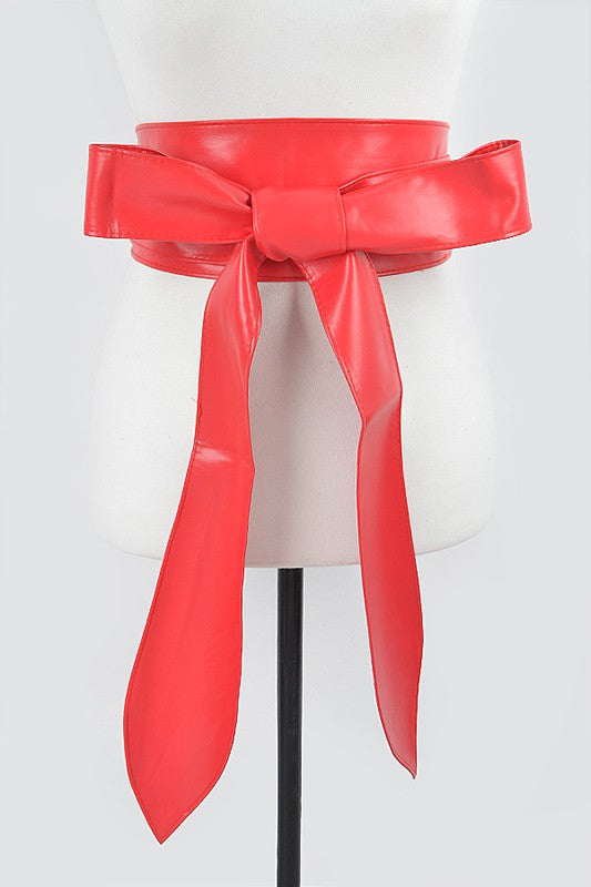 Faux Leather Kimono Belt