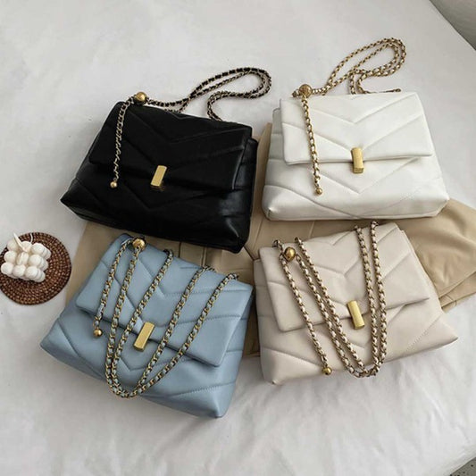 Bernie Chevron Quilted Shoulder Bag