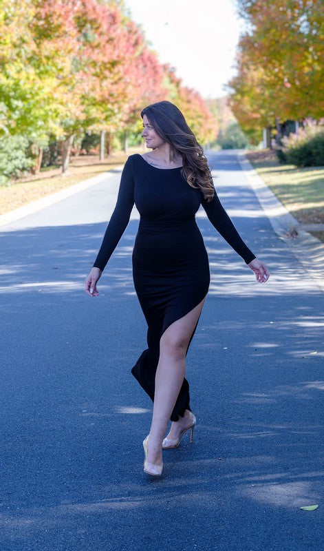 Women's Bodycon Asymmetrical Maxi Dress