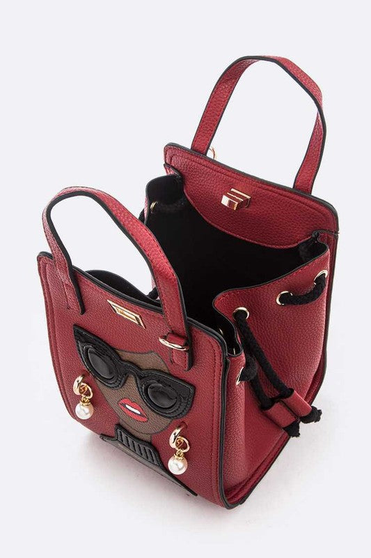 Lady In Glasses Convertible Crossbody Bag