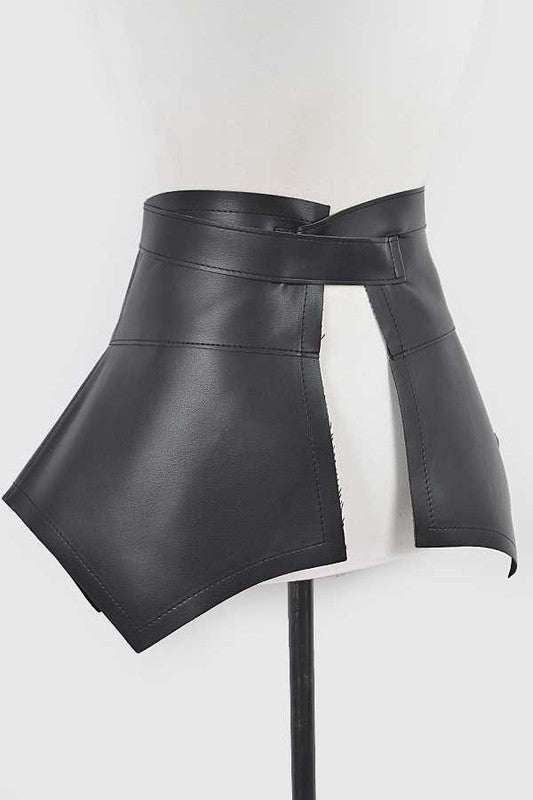Faux Leather Wrap Around Tie Belt
