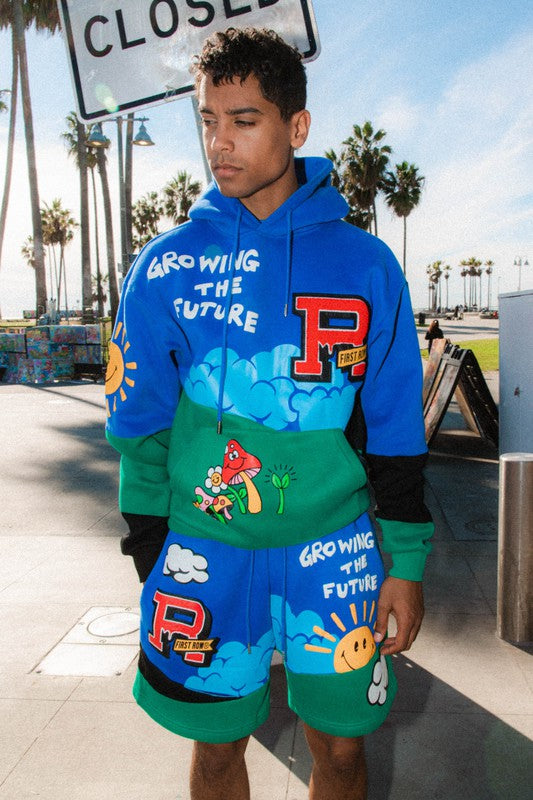 Men's Think Green Cut and Sew Graphic Shorts