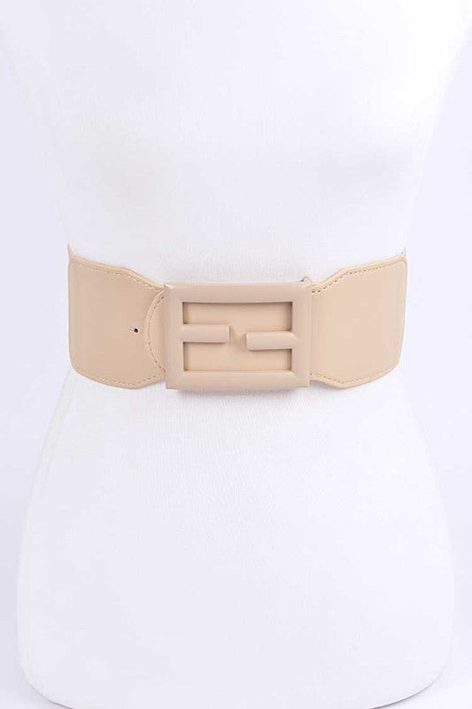 Tonal Buckle Elastic Belt