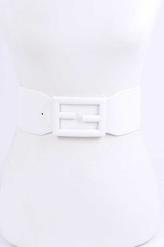 Tonal Buckle Elastic Belt
