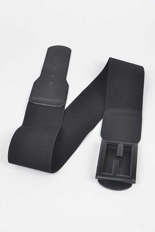 Tonal Buckle Elastic Belt