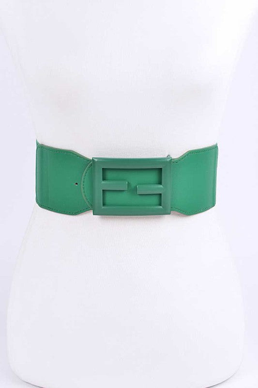 Tonal Buckle Elastic Belt