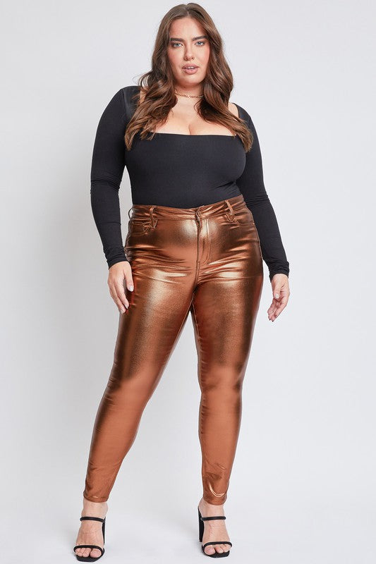 Junior Plus High-Rise Metallic Skinny Jean