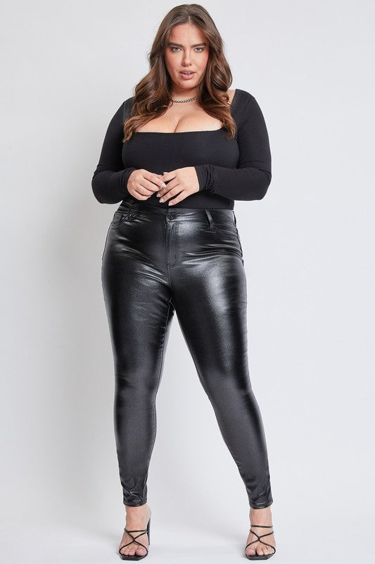 Junior Plus High-Rise Metallic Skinny Jean