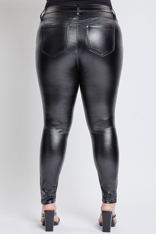 Junior Plus High-Rise Metallic Skinny Jean