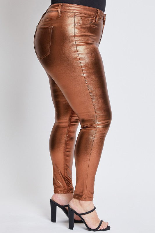 Junior Plus High-Rise Metallic Skinny Jean