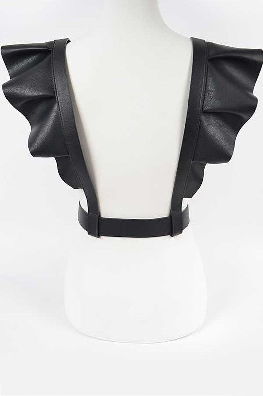 Ruffle Sleeve Harness Belt