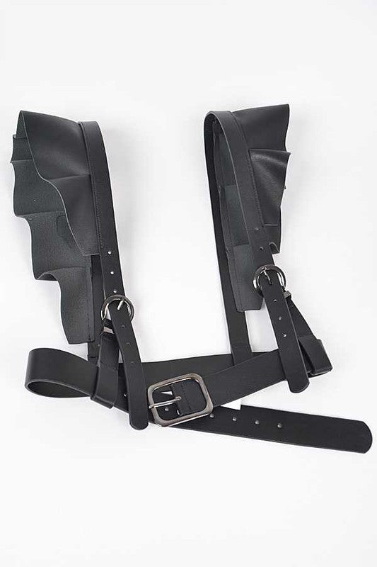 Ruffle Sleeve Harness Belt