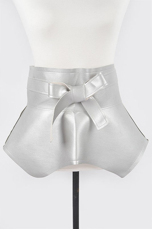 Faux Leather Wrap Around Tie Belt