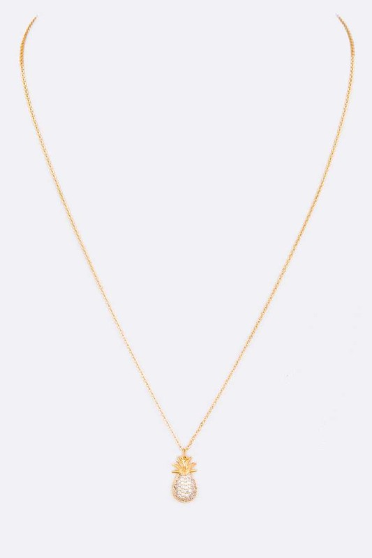 Pineapple Pearl Pendant Necklace