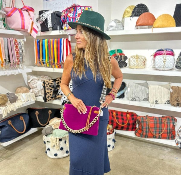 Velvet Envelope Boho Crossbody Handbag