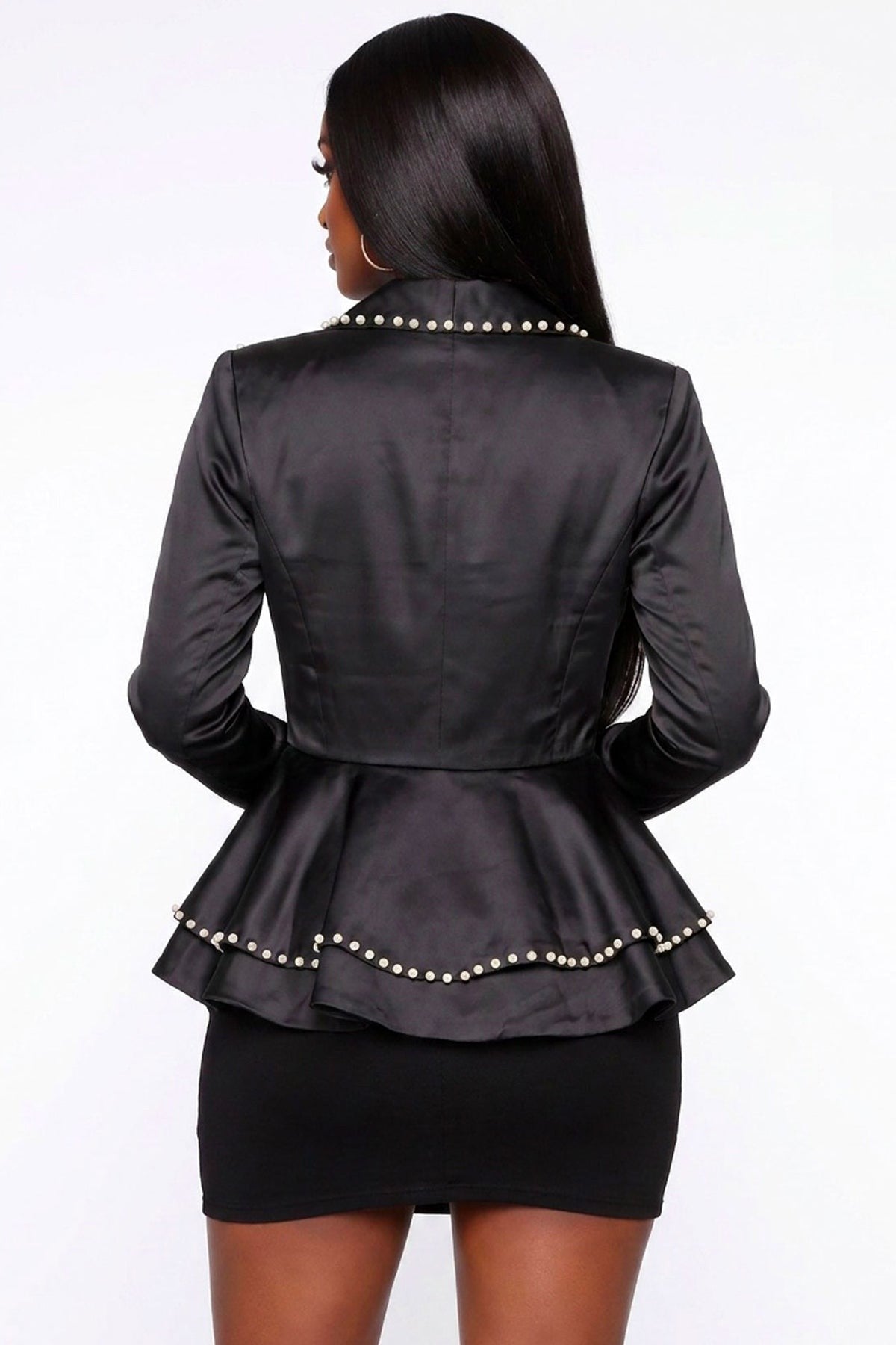 Pearl Hour Satin Blazer