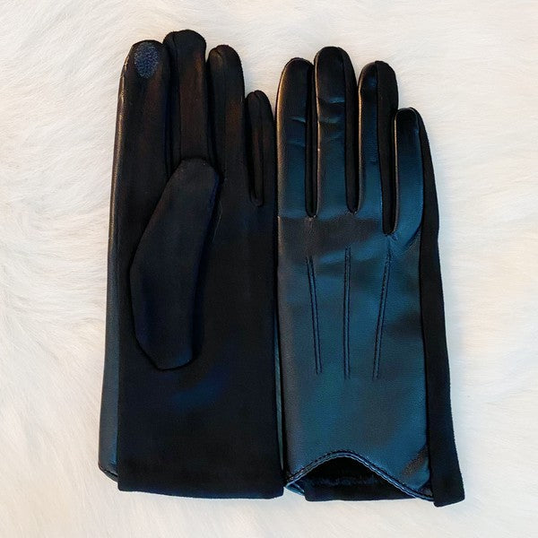 Buttered Vegan Leather Motorcycle Gloves