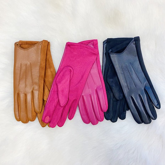 Buttered Vegan Leather Motorcycle Gloves