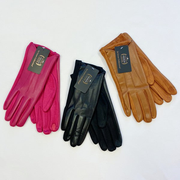 Buttered Vegan Leather Motorcycle Gloves