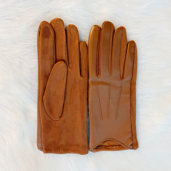 Buttered Vegan Leather Motorcycle Gloves