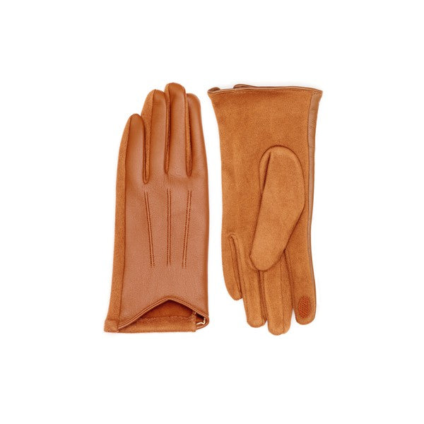 Buttered Vegan Leather Motorcycle Gloves