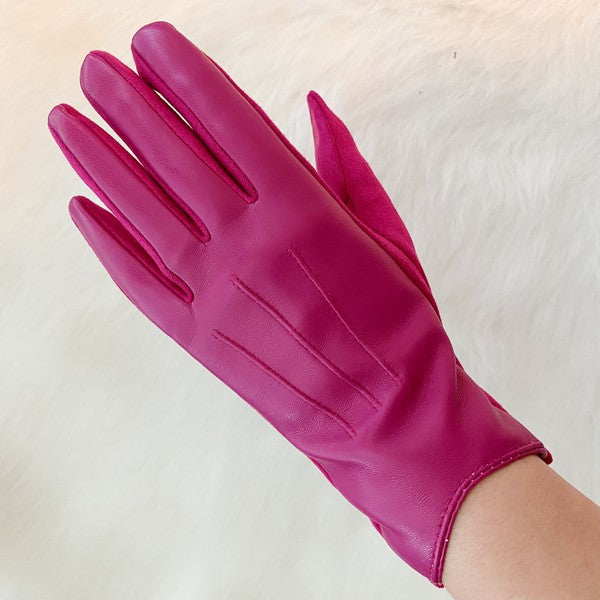 Buttered Vegan Leather Motorcycle Gloves