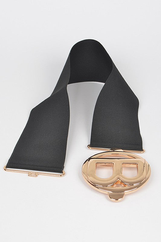 Metal Buckle Elastic Initial Belt
