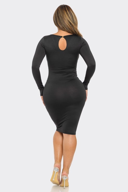 Women's Gold Glitter Dot Mesh Midi Dress
