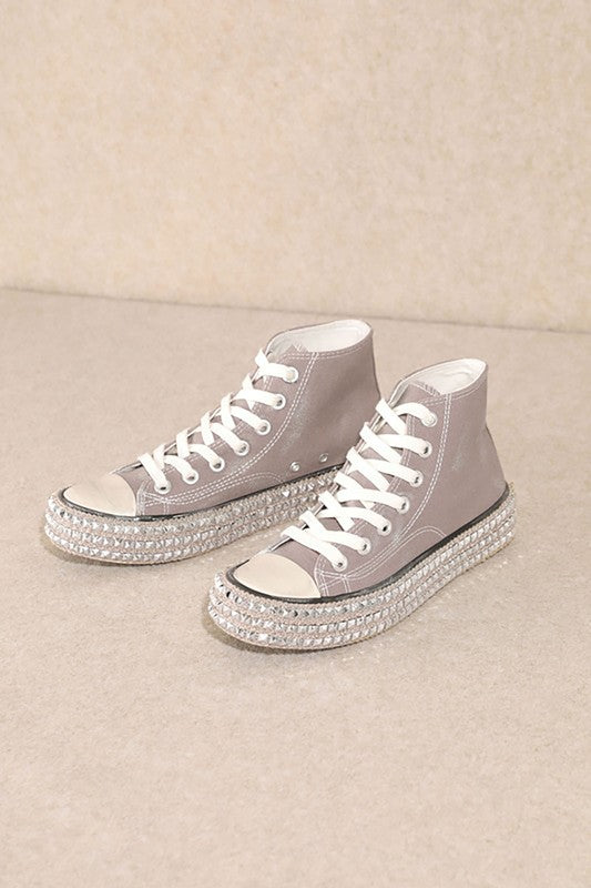 Women’s High Top Studded Sneakers