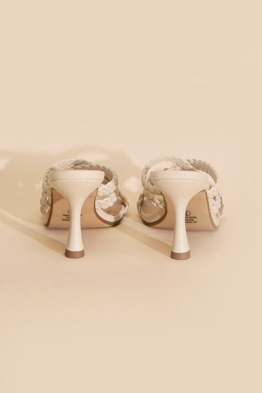 Kellan's Double Cross Braided Heels