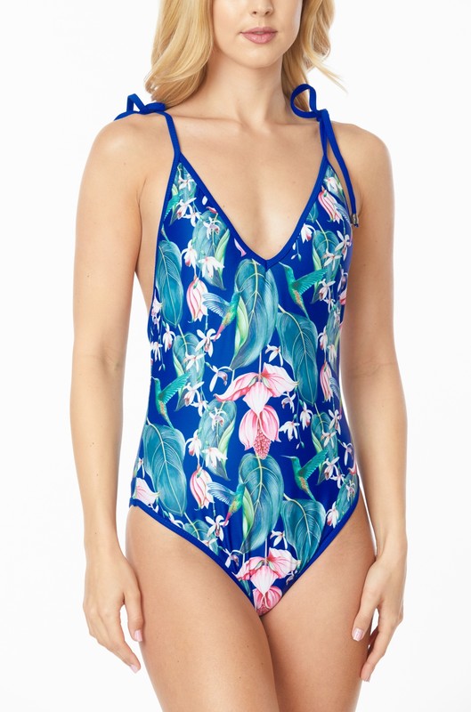 One Piece Floral Print Bathing Suit