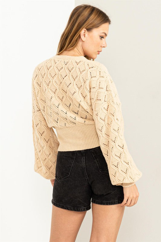 Women's Days Together Pointelle Sweater Cardigan