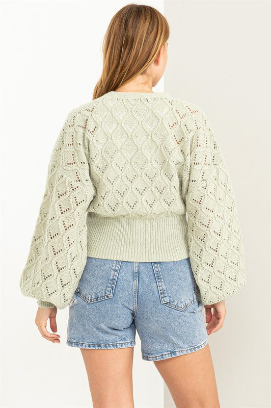 Women's Days Together Pointelle Sweater Cardigan