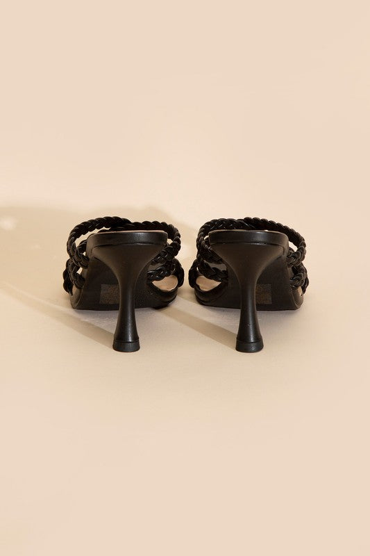 Kellan's Double Cross Braided Heels