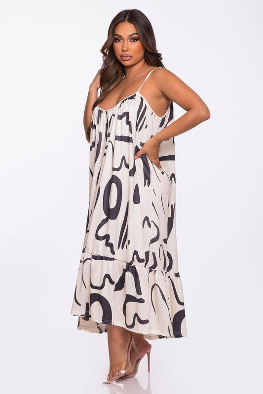Women's Spaghetti Strap Loose Fit Maxi Dress
