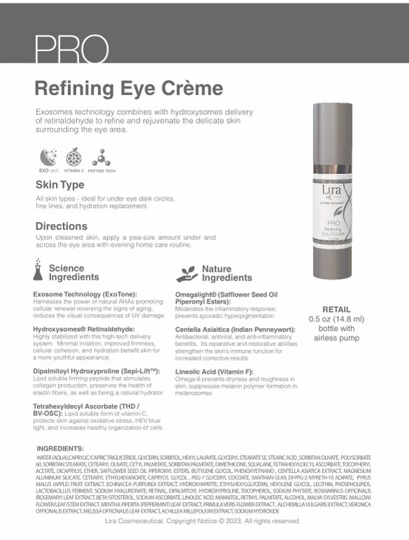 Lira Clinical PRO Refining Eye Crème