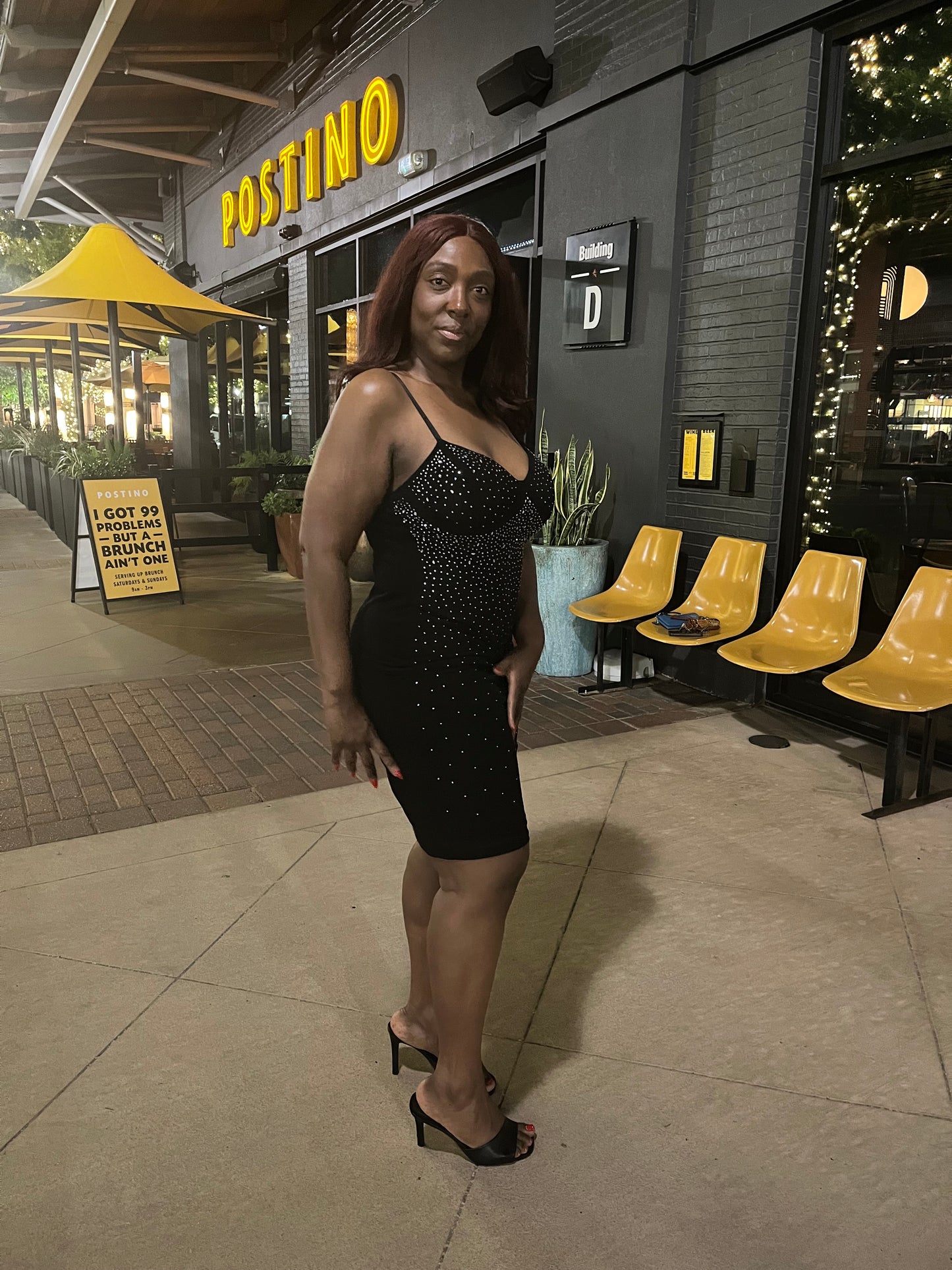 Plus Size Rhinestone Mesh Bustier Dress